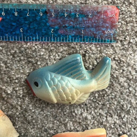 Vintage Chalkware Kitschy Fish wall plaques-set of 4 1960’s - Picture 2 of 6